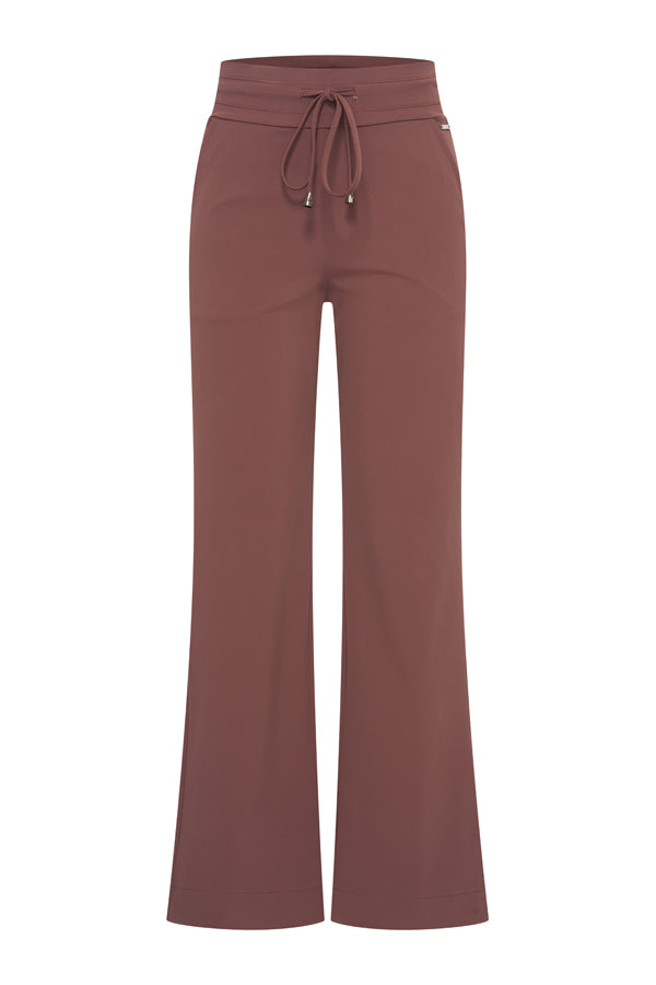 Mi Piace Broek Flared Mahogany - voorkant